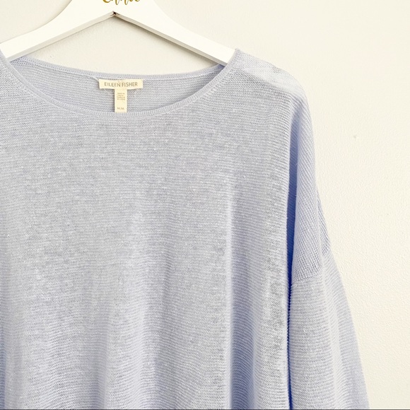 Eileen Fisher Organic Linen Knit Bateau Sweater MD - Picture 3 of 8